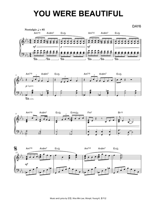 You Were Beautiful - DAY6 (Piano)