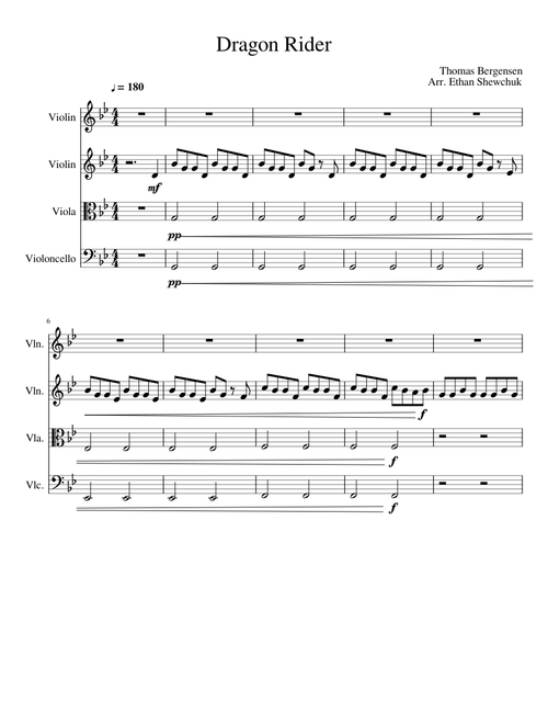 Dragon Rider - For String Quartet [Now Finished!]