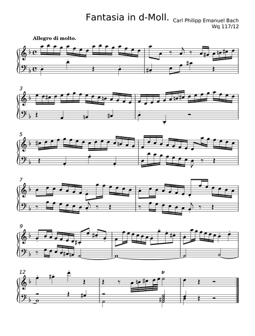 Fantasia in D minor, H.195 - Carl Philipp Emanuel Bach