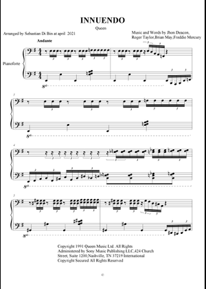 Play Official version of Innuendo Sheet Music by Queen for Piano
