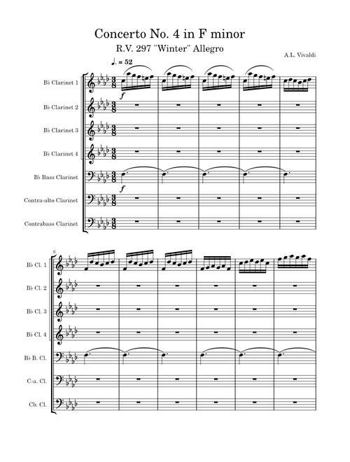Concerto No. 4 in F minor, Op. 8, RV 297, "Winter" (L'inverno) – Antonio Vivaldi