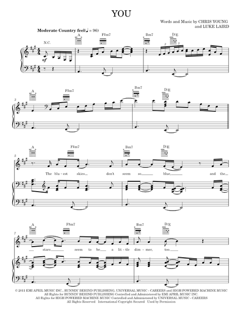 You - Chris Young (Piano-Vocal-Guitar)