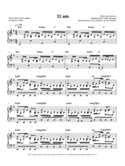 11 am – Incubus