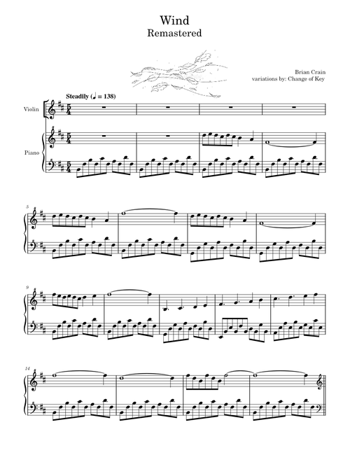 Brian Crain - Wind (Remastered / Alternate Version, read description) (for violin and piano)