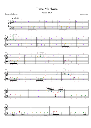 Time Machine by Waterflame Sheet Music for Piano (Solo) | MuseScore.com
