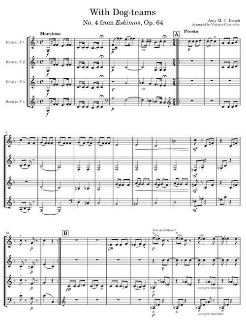 Eskimos - With Dog Teams, Op.64 – Amy Marcy Beach