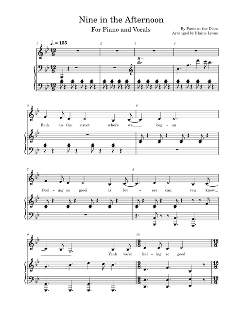 Nine in the Afternoon (Piano and Vocals) – Panic At the Disco (With Download)
