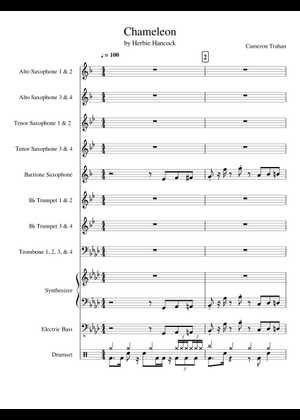 Chameleon (Herbie Hancock) Sheet Music for Piano, Saxophone