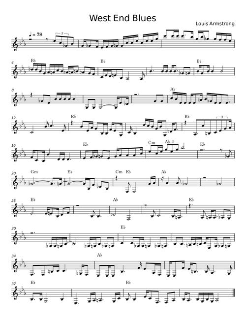 West end blues - Louis Armstrong