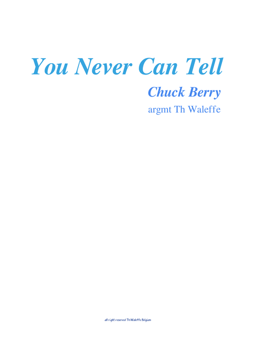 you never can tell