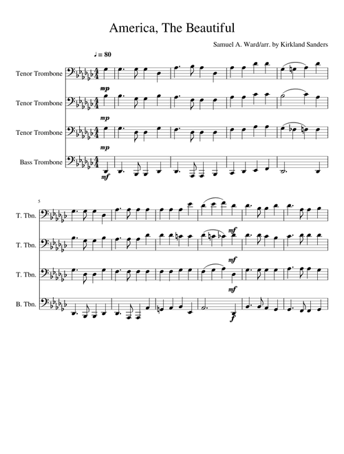 America, The Beautiful Trombone Quartet