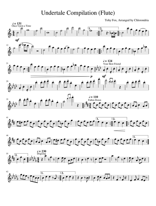 Undertale Compilation (Flute)