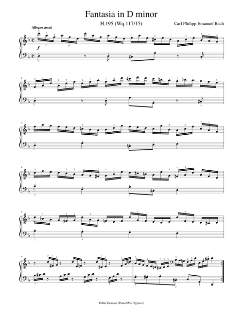 CPE Bach: Fantasia in D minor, H.195
