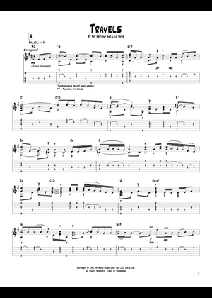 BB楽譜「A PLACE IN THE WORLD」PAT METHENY How to Play 