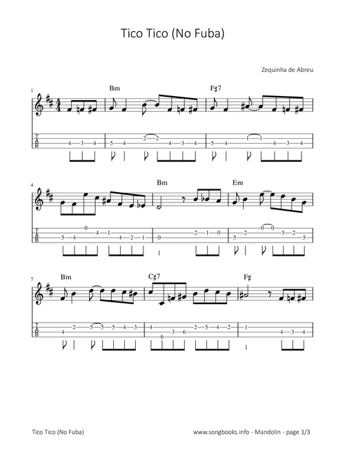 Tico Tico (No Fuba) (Arr. Bettina Schipp) - Zequinha de Abreu (Mandolin)
