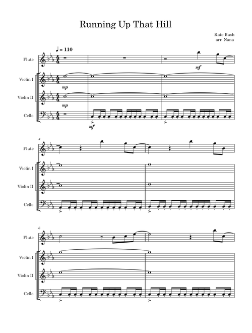 Running Up That Hill - Kate Bush, arranged by Nana