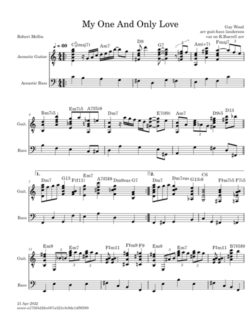 My One And Only Love – Guy Wood, Robert Mellin