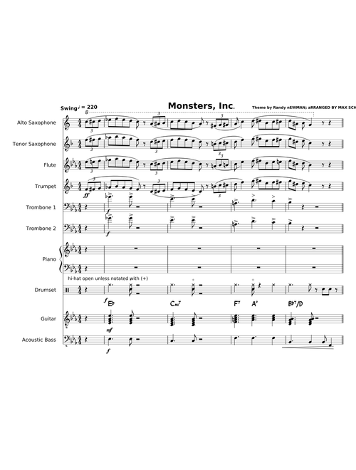 Monsters, Inc. Theme for Big Band