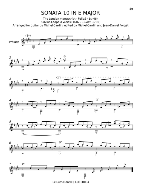 Lute Sonata in D minor, WeissSW 34 - Sylvius Leopold Weiss