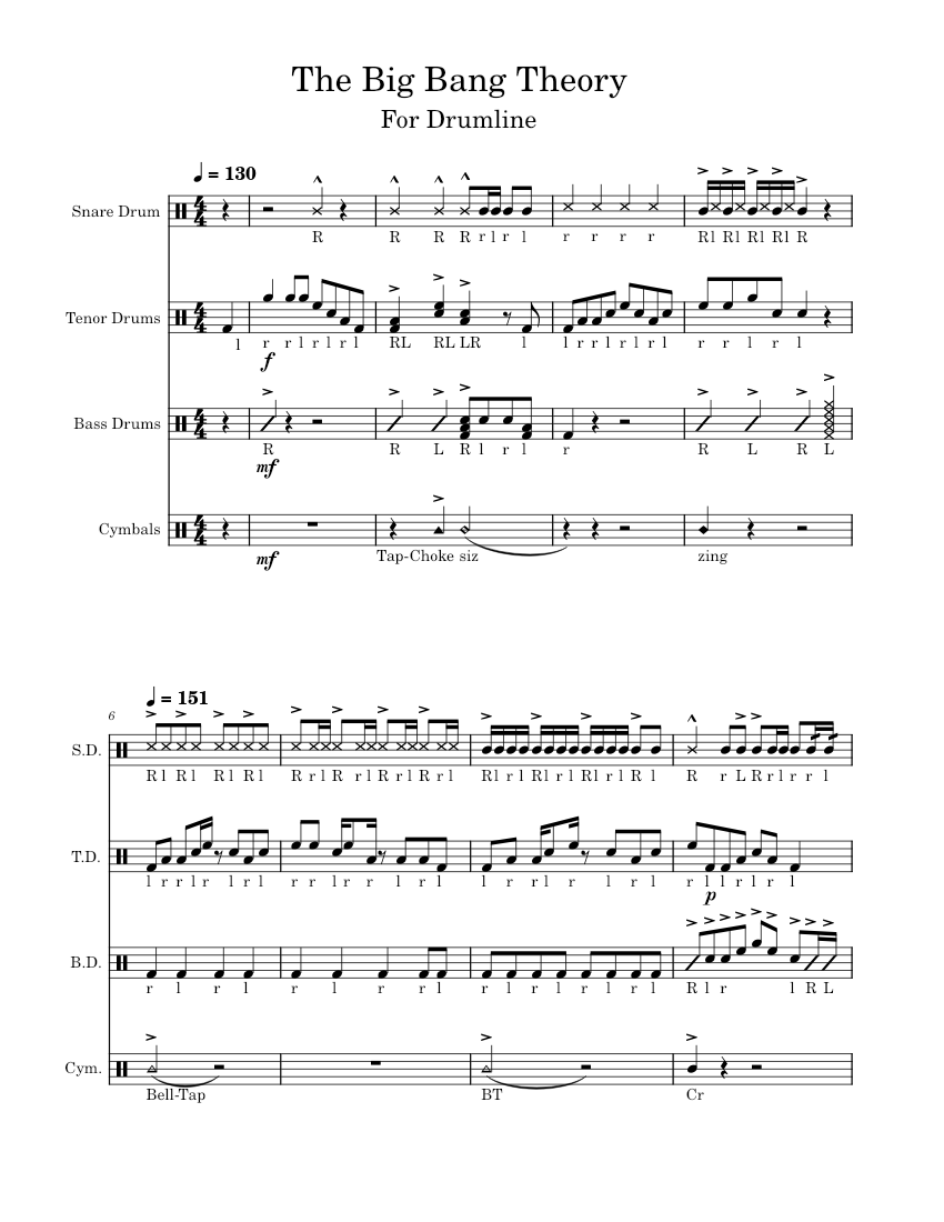 The Big Bang Theory Theme Song - Barenaked Ladies (For Drumline