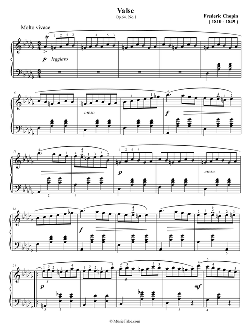 Chopin Minute Waltz Op.64 No.1 (Arr. Choupak) - Benjamin Choupak (Piano Solo)
