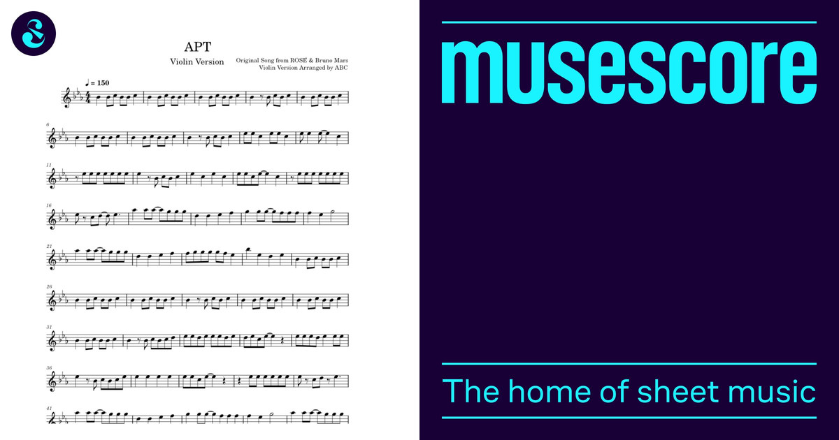 APT Sheet music for Violin (Solo)