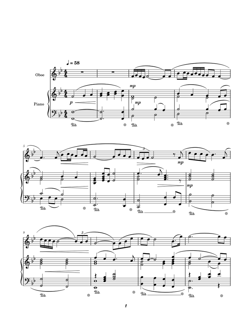 Gabriel's Oboe Ennio Morricone Sheet music for Piano, Oboe (Solo