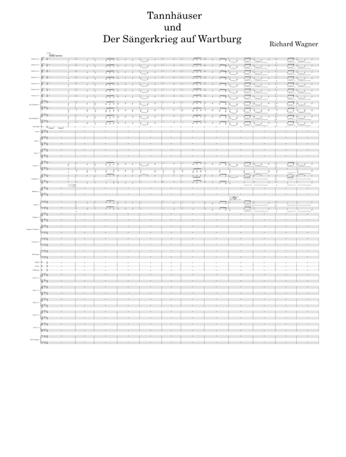Tannhäuser und der Sängerkrieg auf Wartburg WWV.70 Ouvertüre【Cl.1】 – Wilhelm Richard Wagner