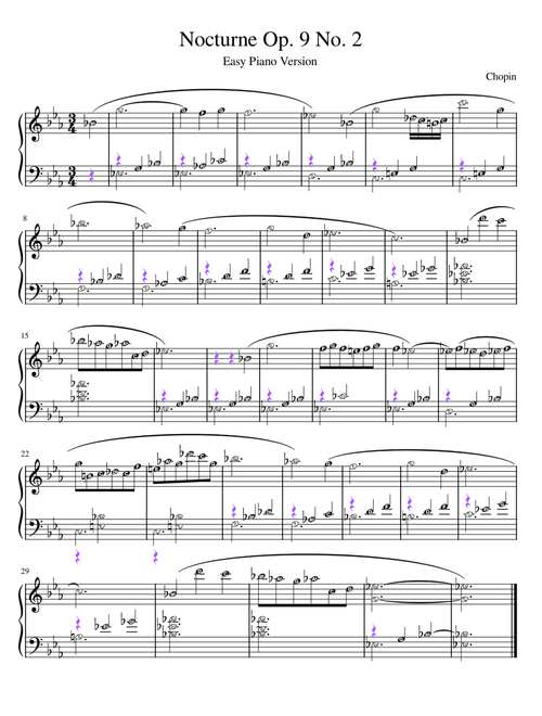 Nocturne In Eb Major, Op. 9, No. 2 – Frédéric Chopin Nocturne In Eb Major, Op. 9, No. 2