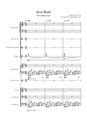 Aria Math Cello Play Official version of Aria Math (from Minecraft) Sheet Music by C418 ...