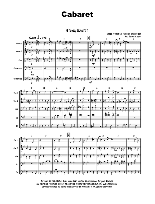 Cabaret (Arr. Thomas H. Graf) - Herb Alpert And The Tijuana Brass (String Ensemble)