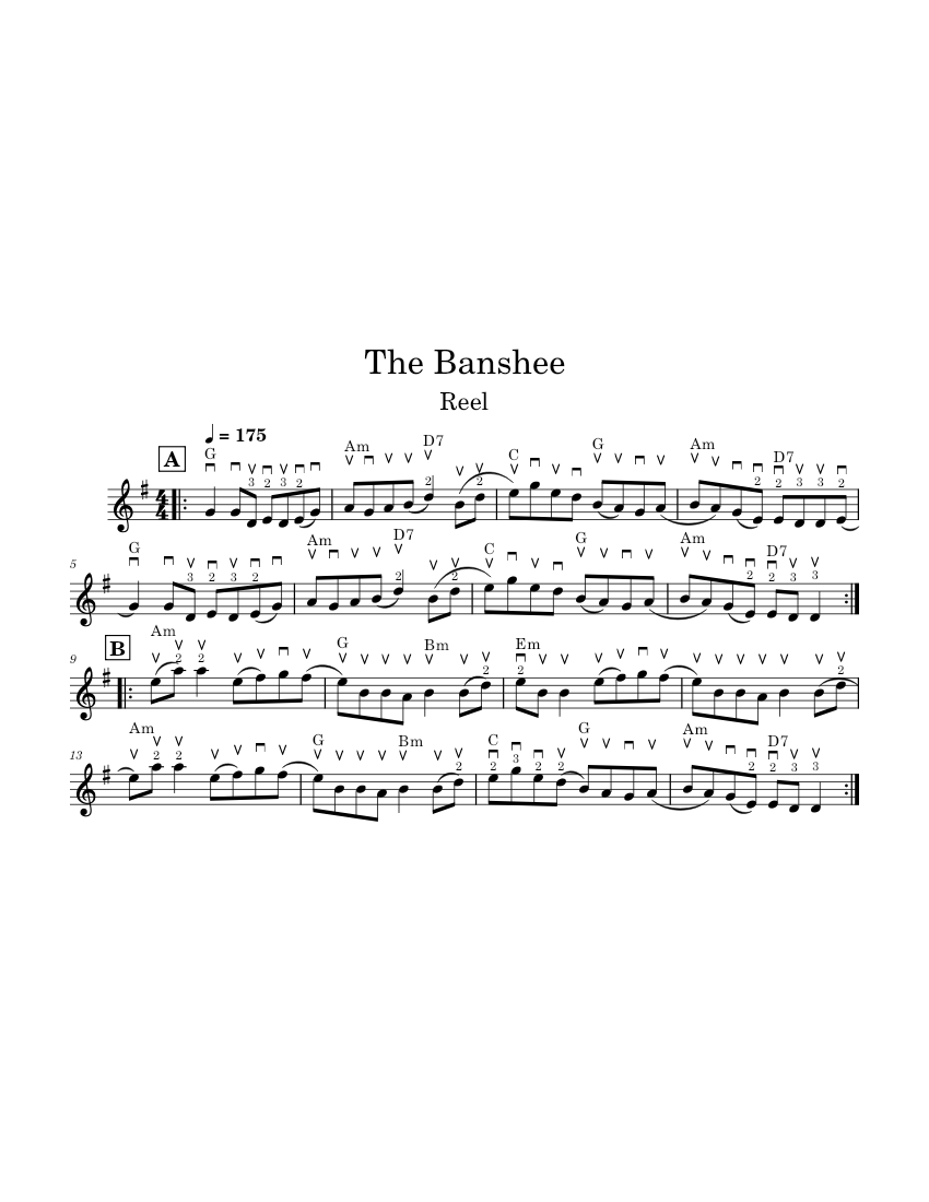 The Banshee (concertina notation) Sheet Music with Chords for
