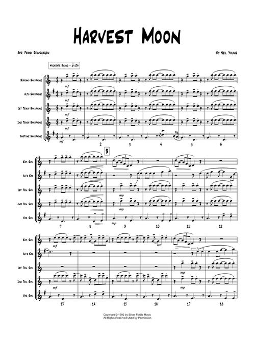 Harvest Moon (Arr. Frank Reinshagen) - Neil Young (Woodwind Ensemble)