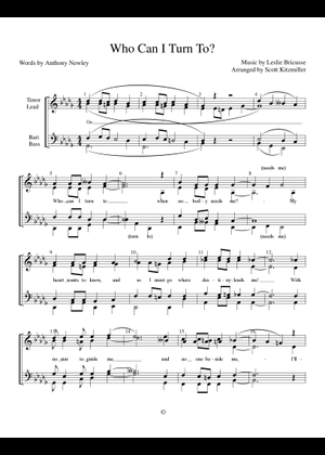 Who Can I Turn To (When Nobody Needs Me) (Lead sheet with lyrics