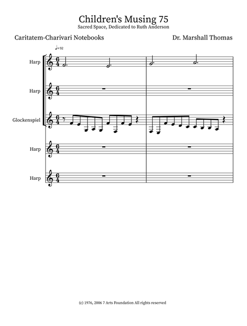 Children's Musing 75 - Celebrity Chamber Players (Small Ensemble)