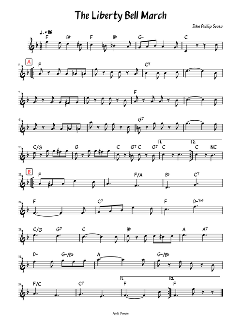 The Liberty Bell March (Lead sheet )