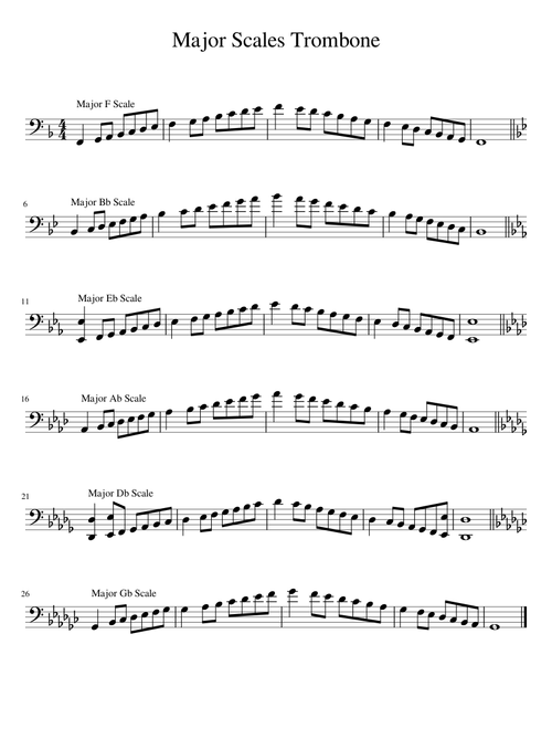Major Scales Trombone