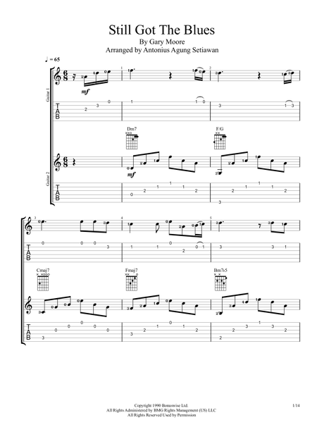Gary Moore - Guitar Play-Along Volume 139 digital book | MuseScore.com