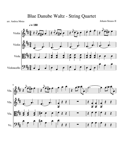 Blue Danube Waltz String Quartet