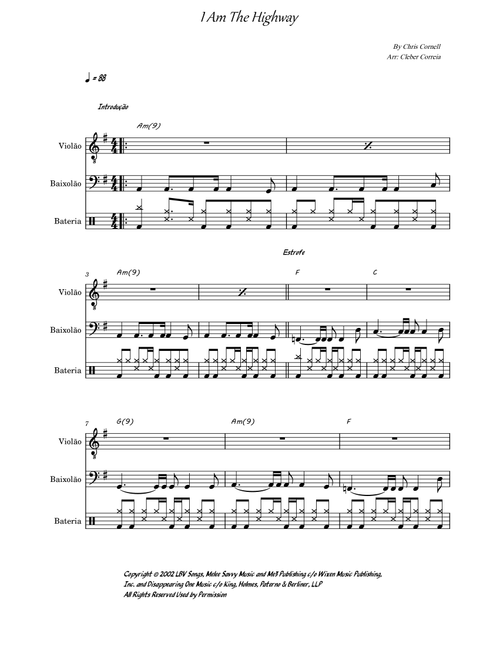 I Am The Highway (Arr. Cleber Correia) - Audioslave (Small Ensemble)