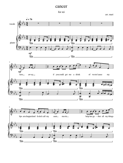 Cancer – My Chemical Romance -1 Semitone