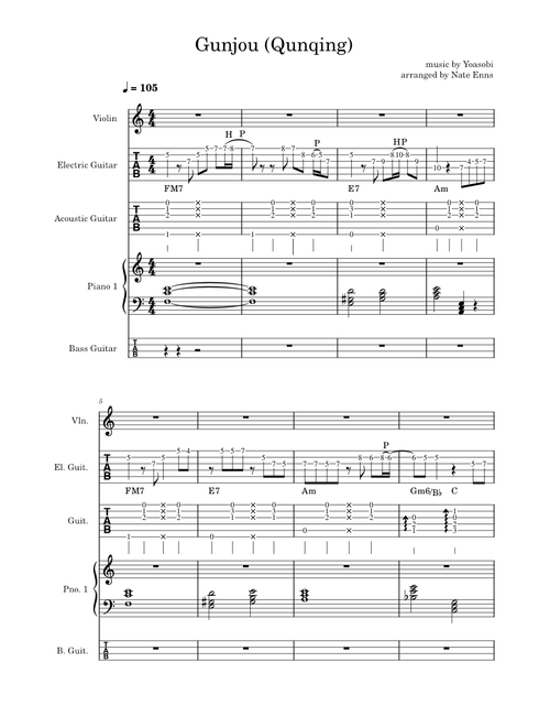 Gunjou – YOASOBI Gunjou Qunqing metronome practice