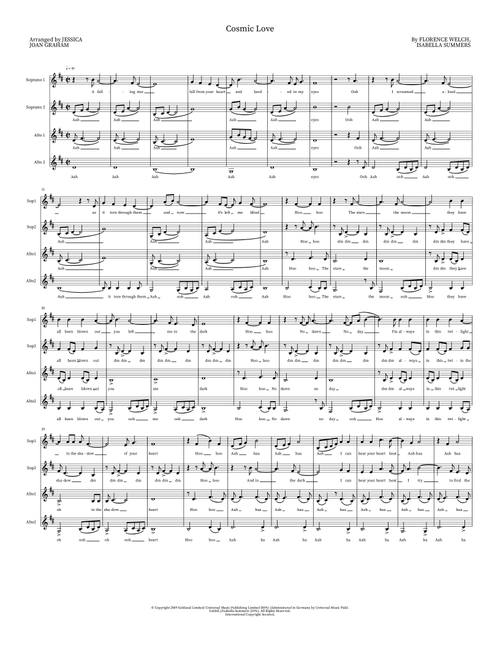 Cosmic Love (Arr. Jessica Joan Graham) - Florence And The Machine (Choral, 4-Part)