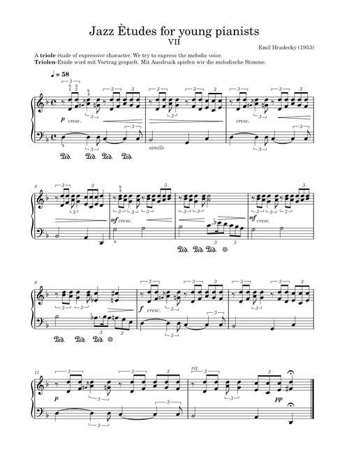 Jazz Ètudes for young pianists #7 – Emil Hradecký