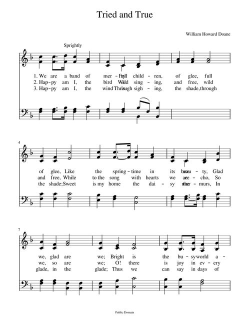 We are a band of merry children - William Howard Doane