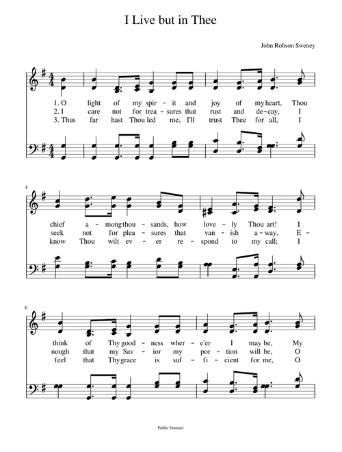 O light of my spirit and joy of my heart - John Robson Sweney