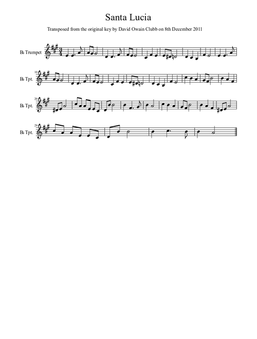 Santa Lucia in A Major