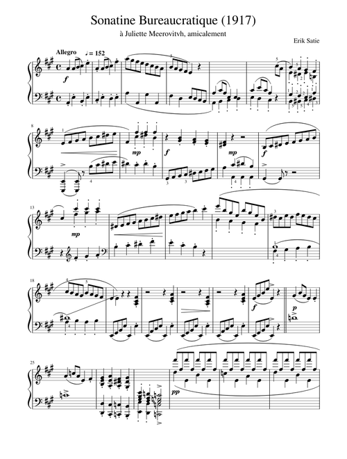 Erik Satie: Sonatine Bureaucratique
