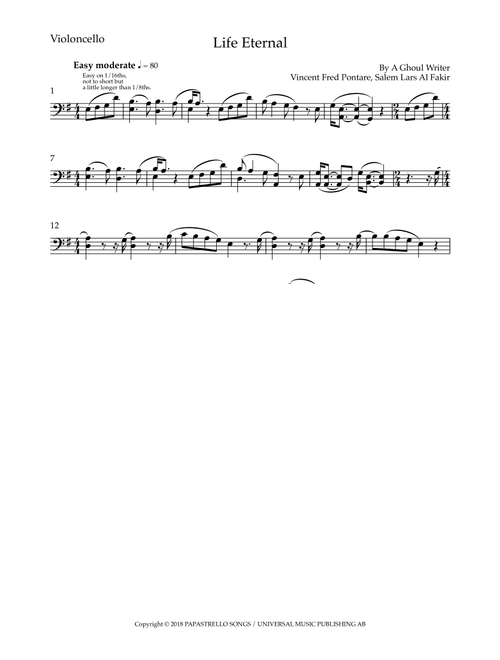 Life Eternal (Arr. Sherry Lewis) - Ghost (Cello Solo)