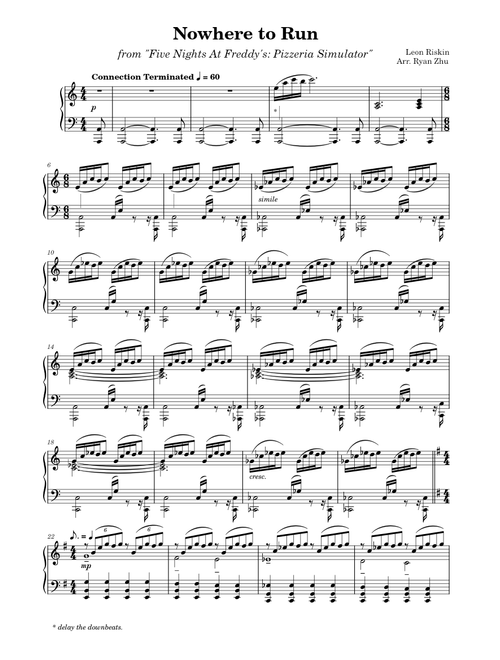 Five Nights At Freddy's: Pizzeria Simulator | Henry's Speech | Piano Arrangement